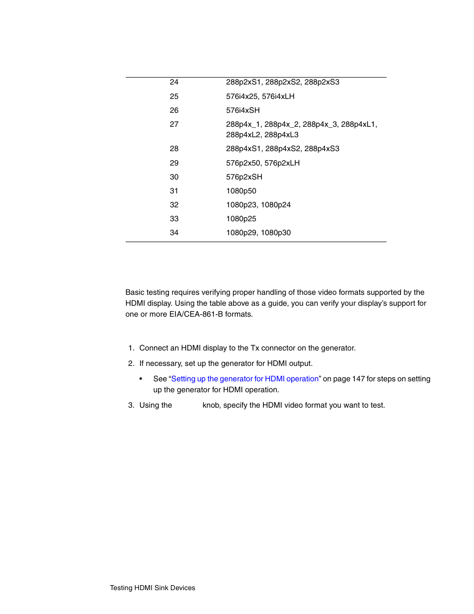 Testing hdmi video formats | Quantum Data 802BT User Manual | Page 160 / 744