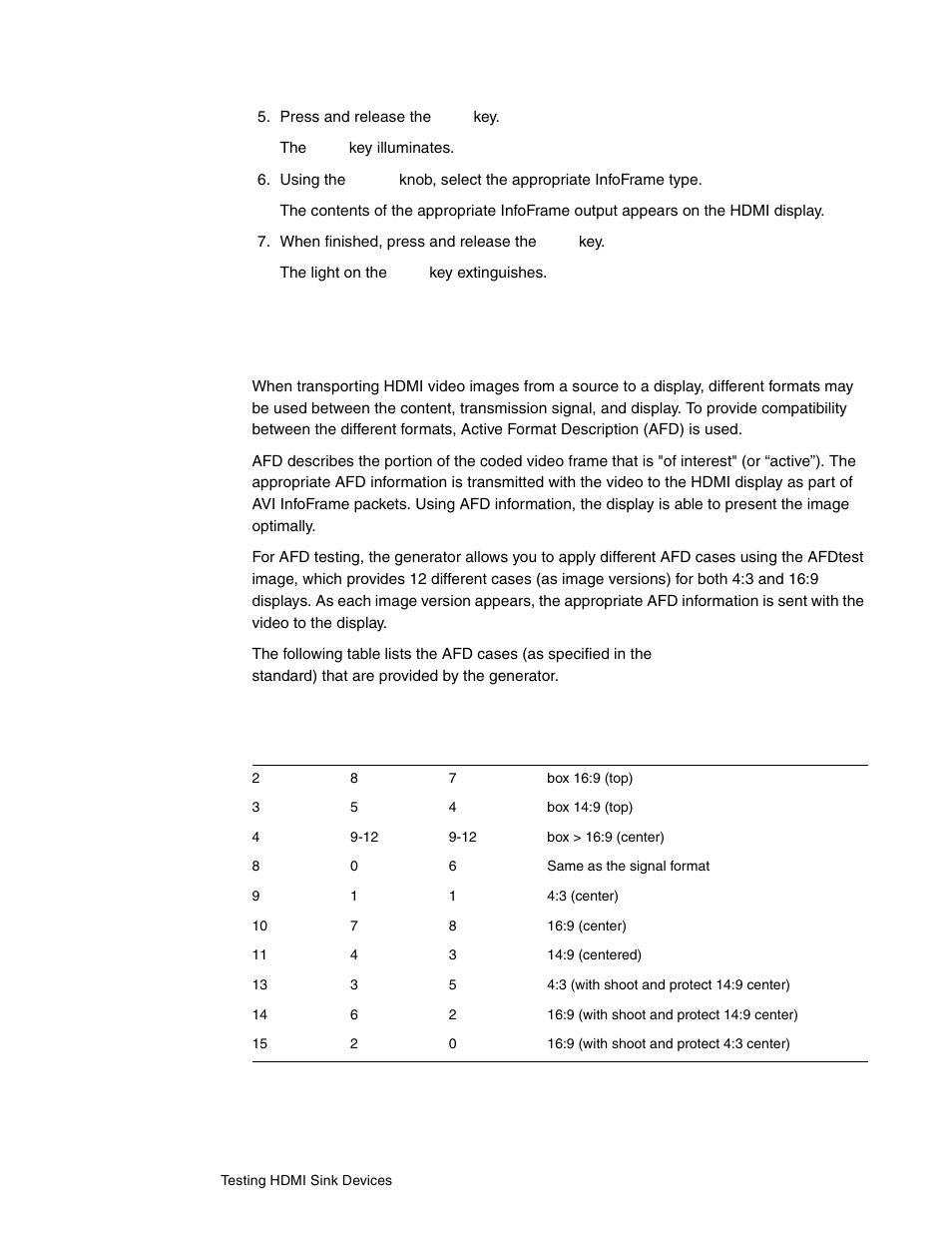 Testing with active format description (afd) | Quantum Data 802BT User Manual | Page 172 / 744