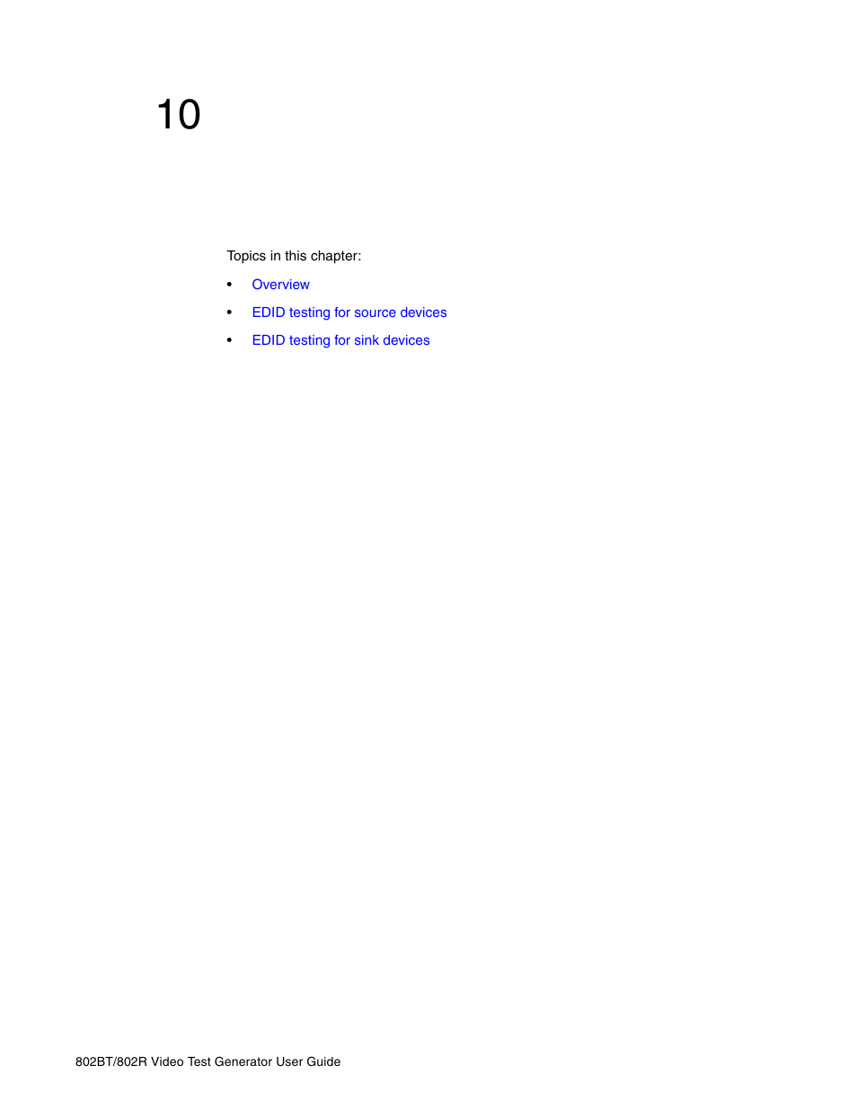 10 testing edid, Chapter 10, Testing edid | Quantum Data 802BT User Manual | Page 175 / 744