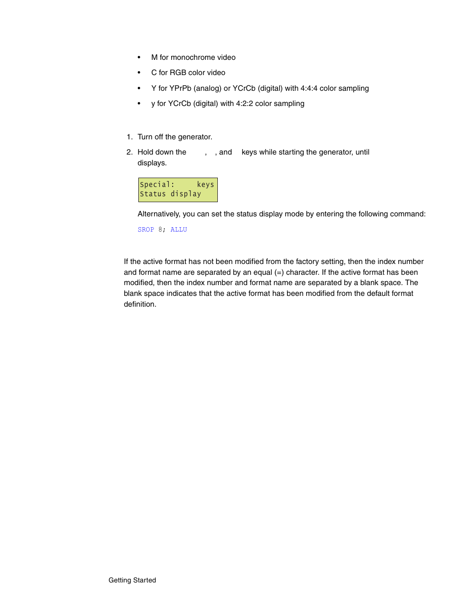 Determining if the active format has been modified | Quantum Data 802BT User Manual | Page 18 / 744