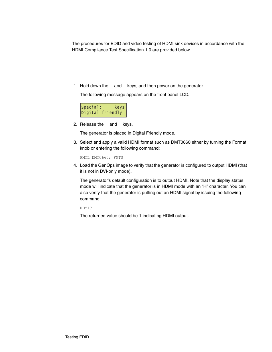 Testing hdmi sink devices for edid compliance | Quantum Data 802BT User Manual | Page 184 / 744