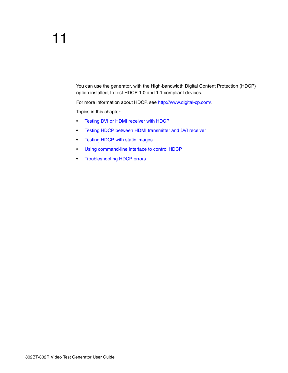 11 testing hdcp, Chapter 11, Testing hdcp | Quantum Data 802BT User Manual | Page 195 / 744