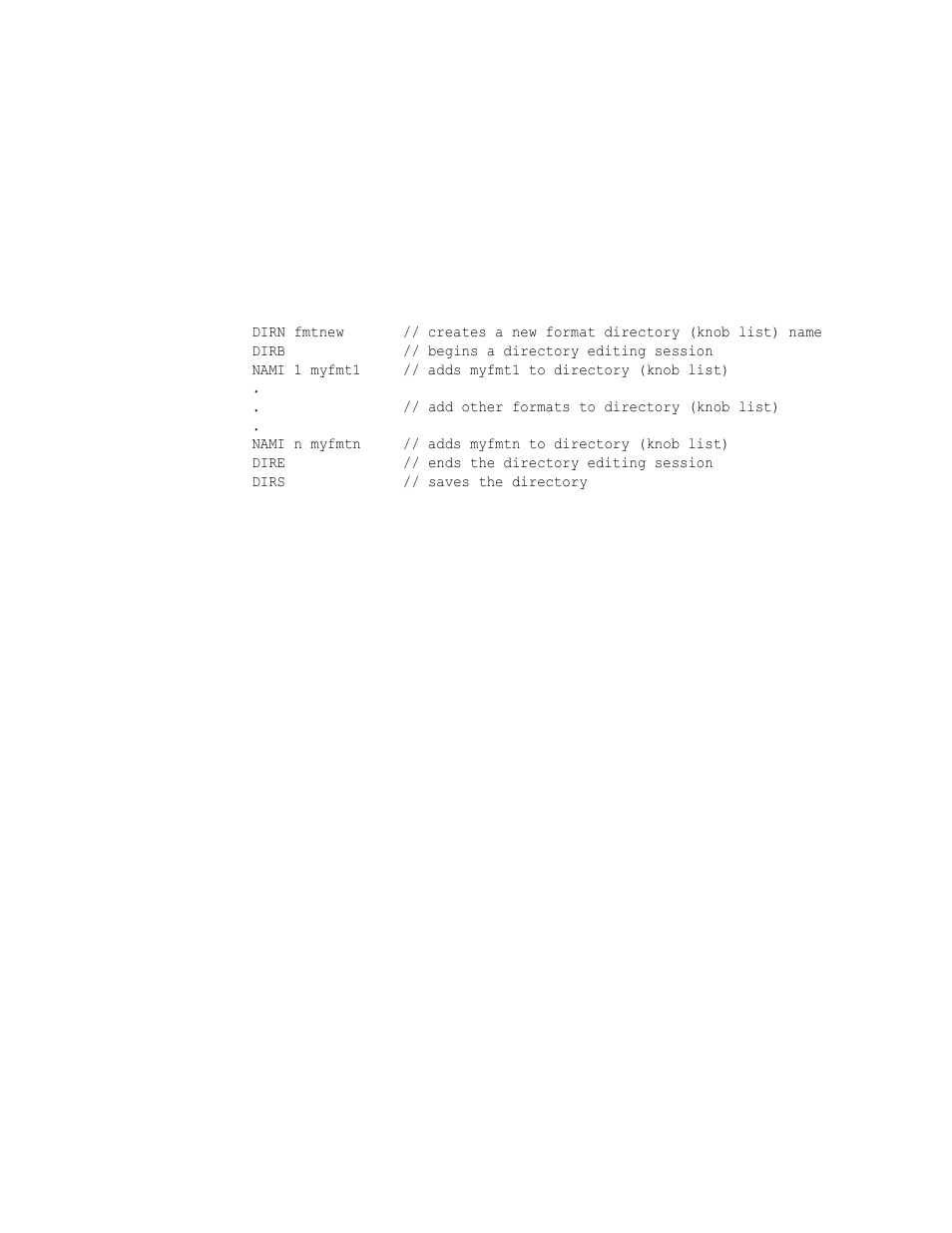 Dirs, Dirs directory save | Quantum Data 802BT User Manual | Page 299 / 744