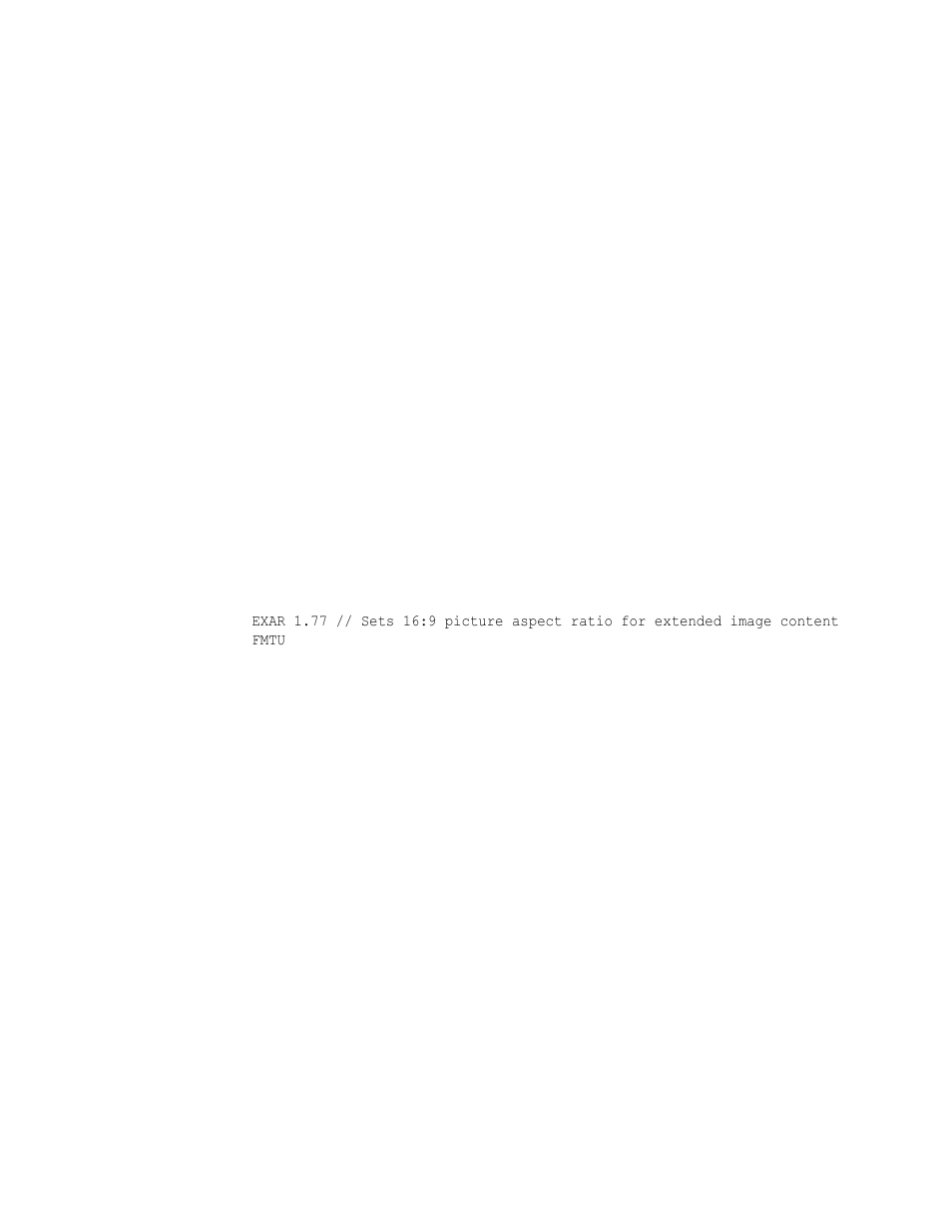 Exar, Exar extended aspect ratio | Quantum Data 802BT User Manual | Page 327 / 744