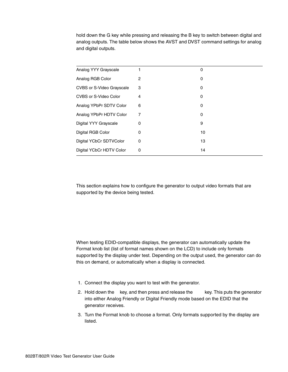 Selecting video formats, Selecting formats automatically | Quantum Data 802BT User Manual | Page 35 / 744