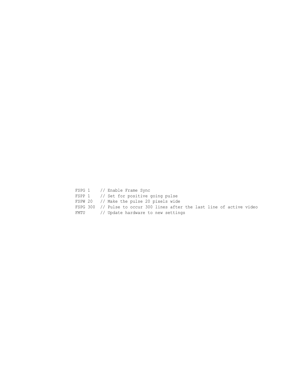 Fspw, Fspw frame sync pulse width | Quantum Data 802BT User Manual | Page 355 / 744