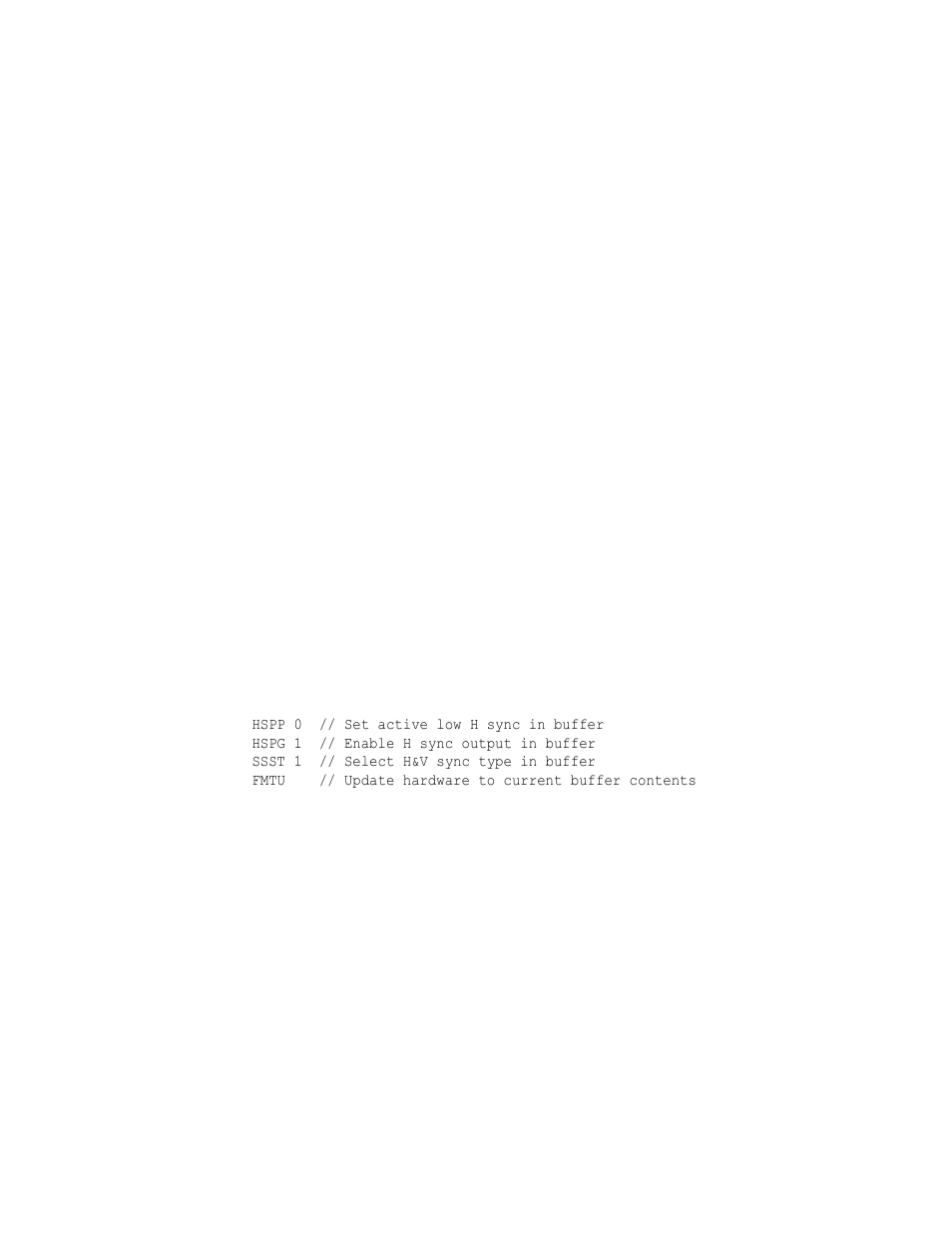 Hspp, Hspp horizontal sync pulse polarity | Quantum Data 802BT User Manual | Page 382 / 744