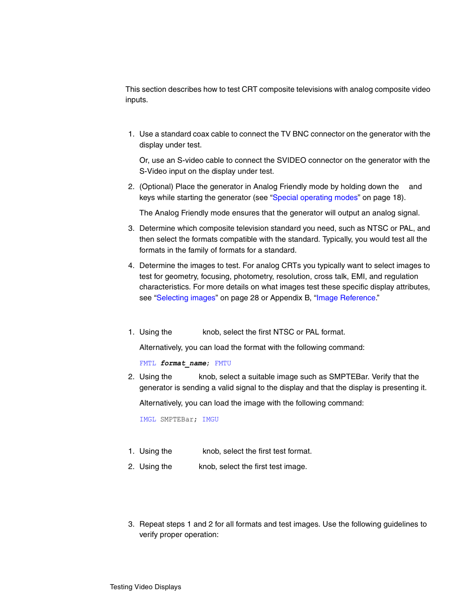 Testing analog composite video sdtv (ce) crts | Quantum Data 802BT User Manual | Page 46 / 744