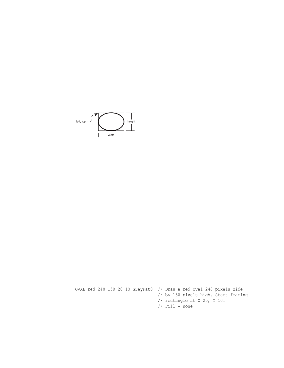 Oval, Oval draw an oval | Quantum Data 802BT User Manual | Page 472 / 744