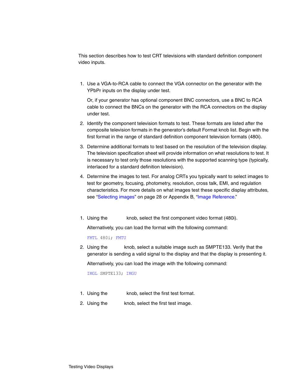 Testing analog component video sdtv (ce) crts | Quantum Data 802BT User Manual | Page 48 / 744