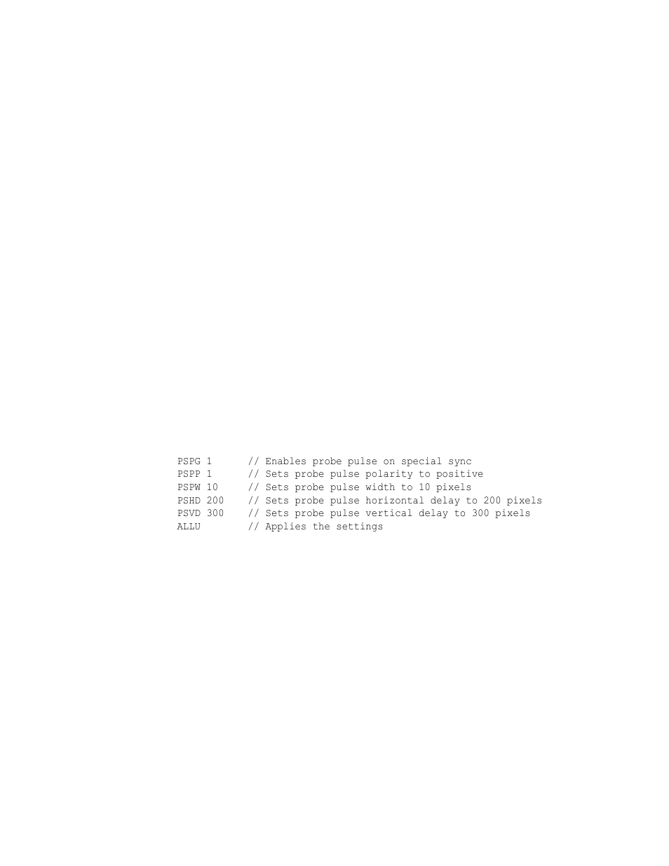 Pshd, Pshd probe sync pulse horizontal delay | Quantum Data 802BT User Manual | Page 496 / 744