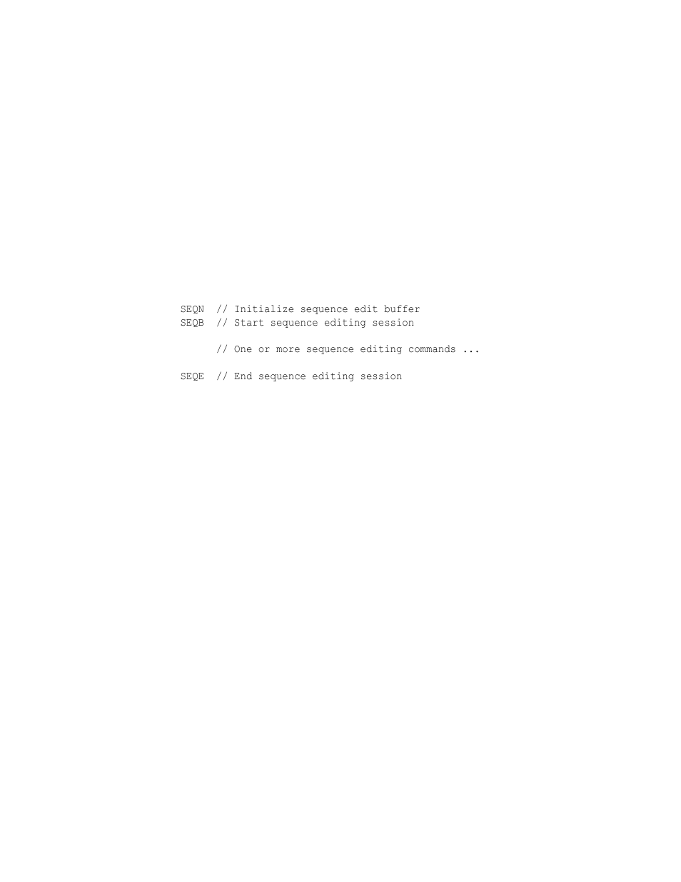 Seqb, Seqb sequence editing begin | Quantum Data 802BT User Manual | Page 525 / 744