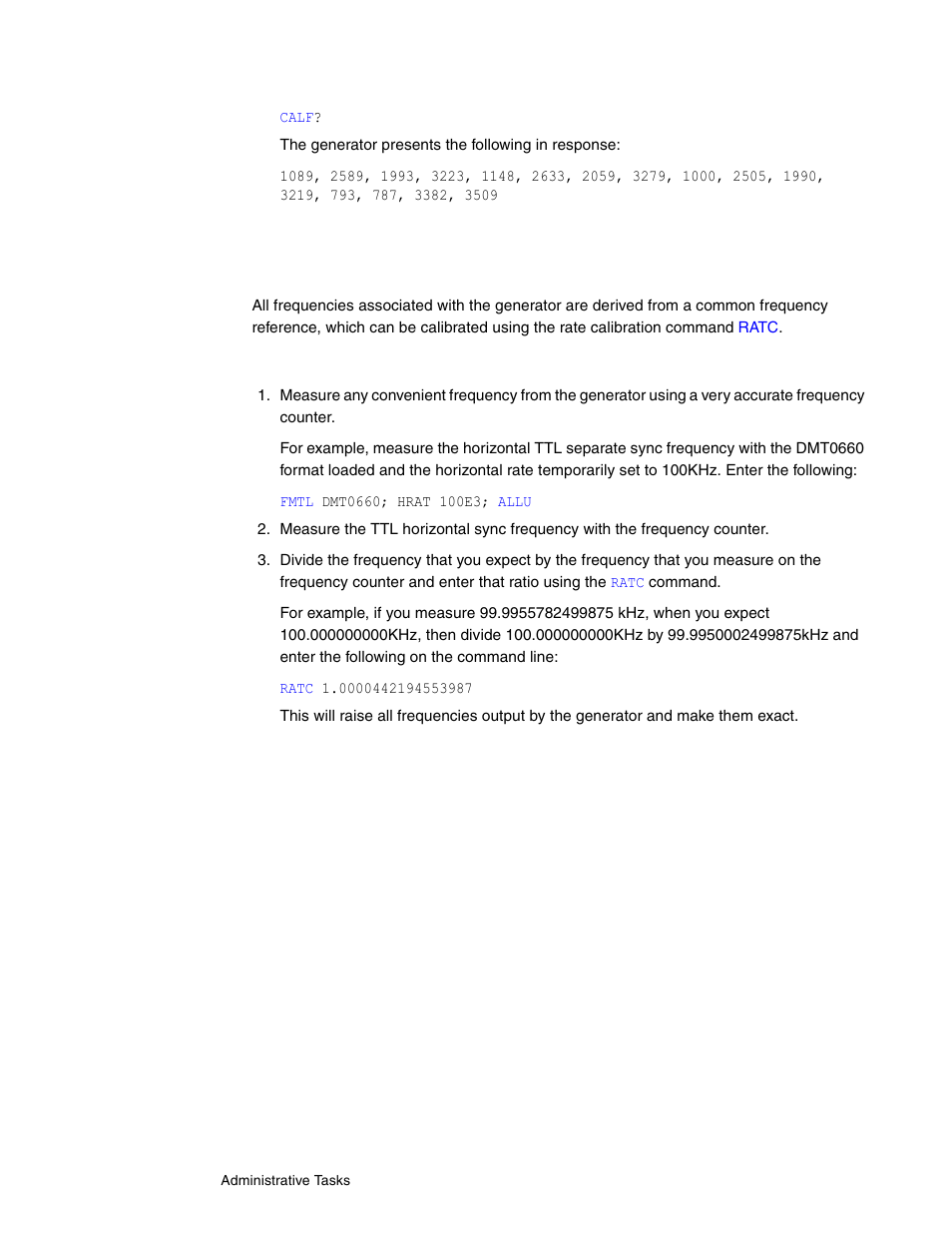 Calibrating frequency | Quantum Data 802BT User Manual | Page 58 / 744