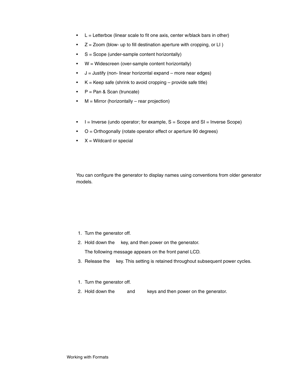 Other modifiers, Using legacy format names | Quantum Data 802BT User Manual | Page 70 / 744