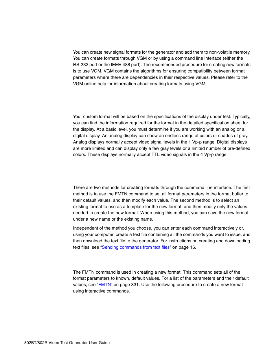 Creating custom formats, Creating a new format | Quantum Data 802BT User Manual | Page 73 / 744