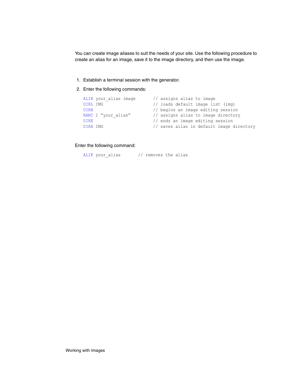Creating image aliases | Quantum Data 802BT User Manual | Page 94 / 744