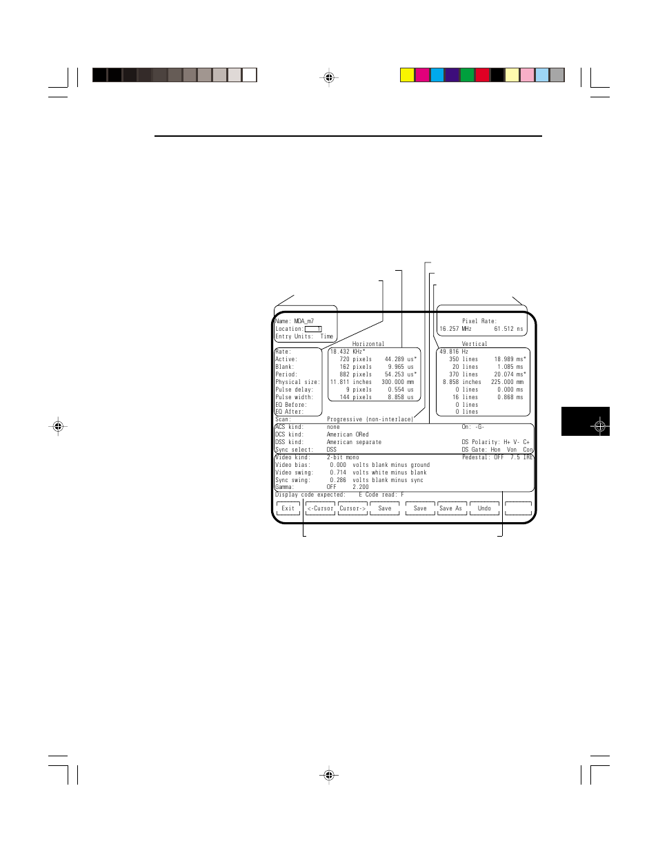 Format editor, Knob functions, Figure 6-1 format editor screen | Quantum Data 801GC User Manual | Page 135 / 356