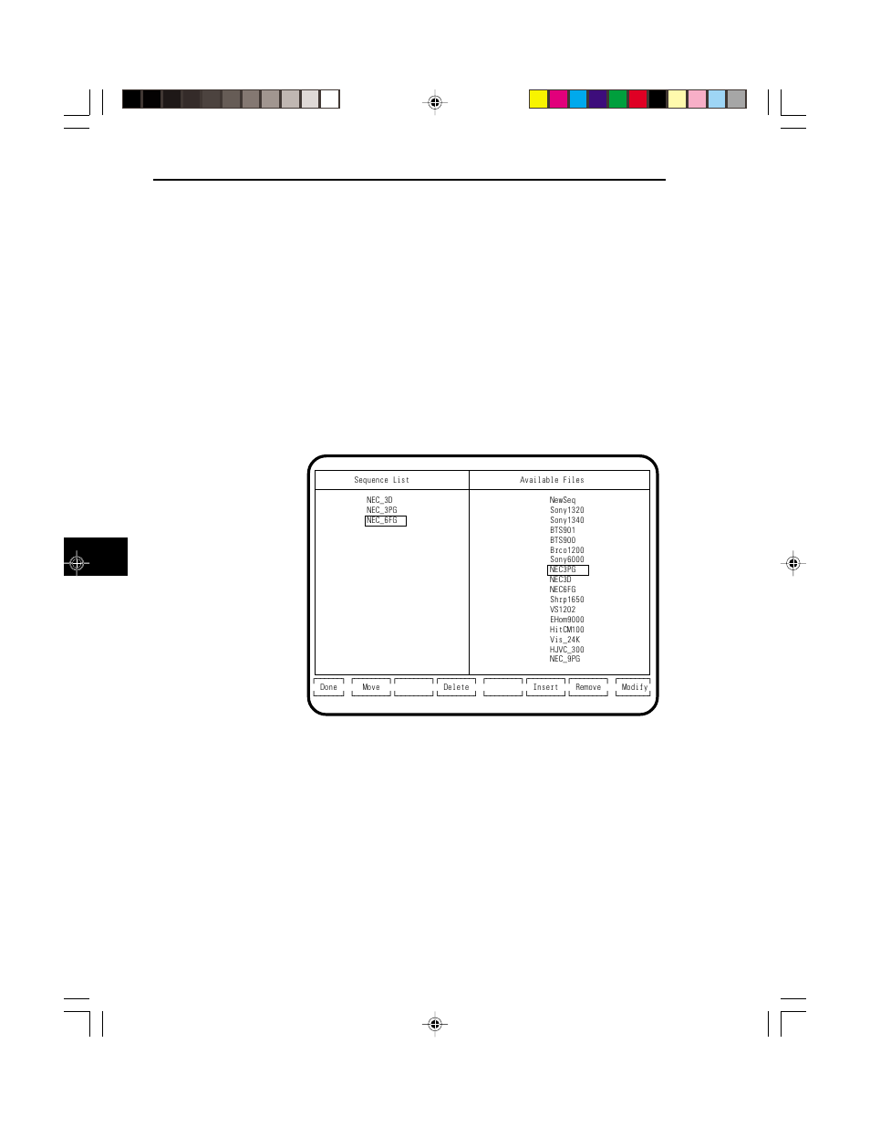 Sequence knob directory editor | Quantum Data 801GC User Manual | Page 162 / 356