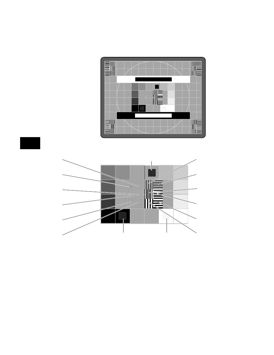 Primary version of (smpte) rp-133, Center detail of rp-133 | Quantum Data 801GC User Manual | Page 96 / 356