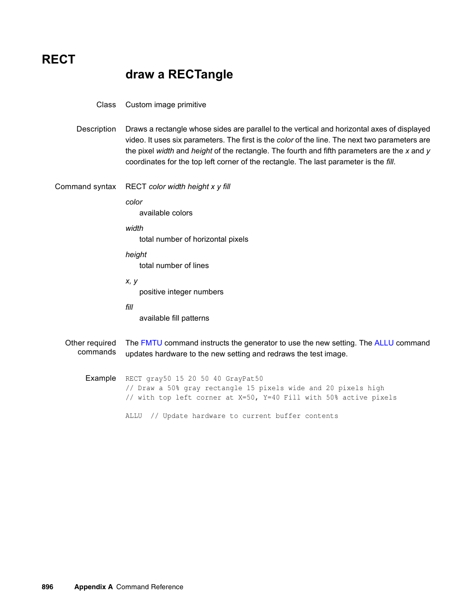 Rect | Quantum Data 881 User Manual | Page 1012 / 1268