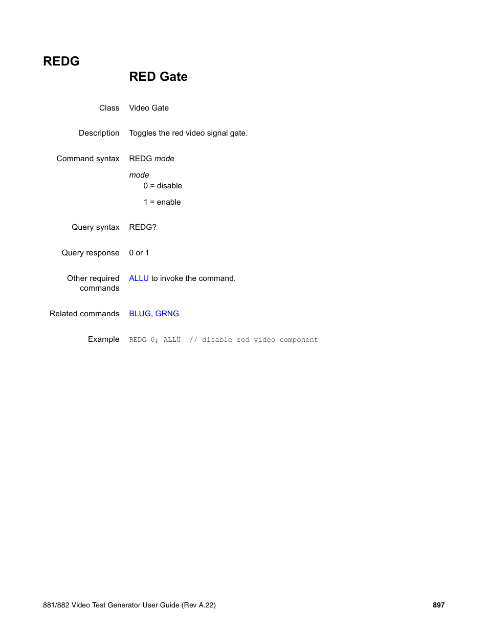 Redg | Quantum Data 881 User Manual | Page 1013 / 1268