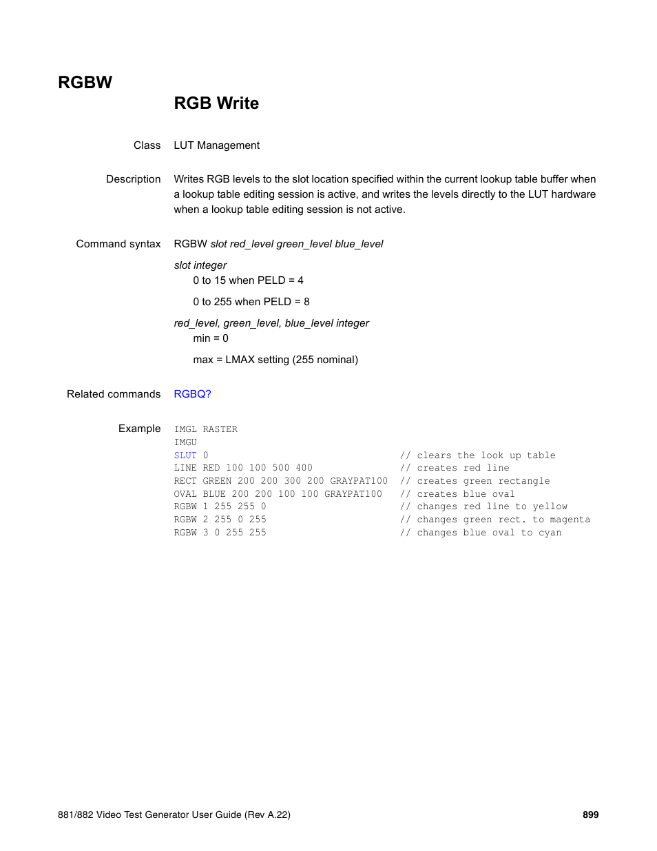Rgbw | Quantum Data 881 User Manual | Page 1015 / 1268