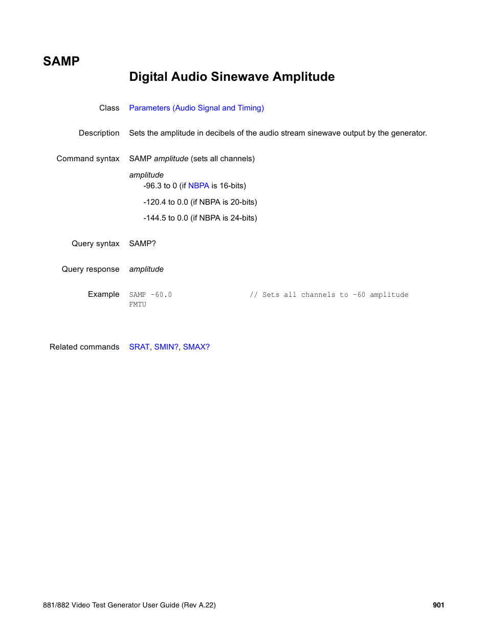 Samp | Quantum Data 881 User Manual | Page 1017 / 1268
