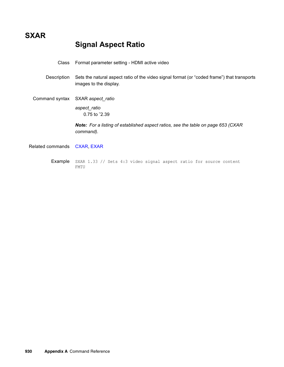 Sxar | Quantum Data 881 User Manual | Page 1046 / 1268