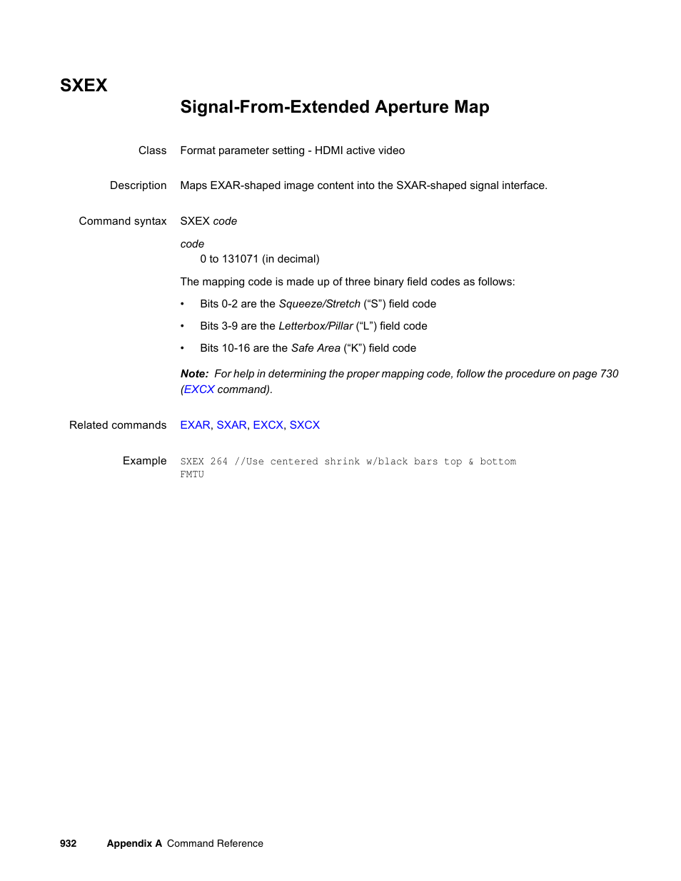 Sxex | Quantum Data 881 User Manual | Page 1048 / 1268