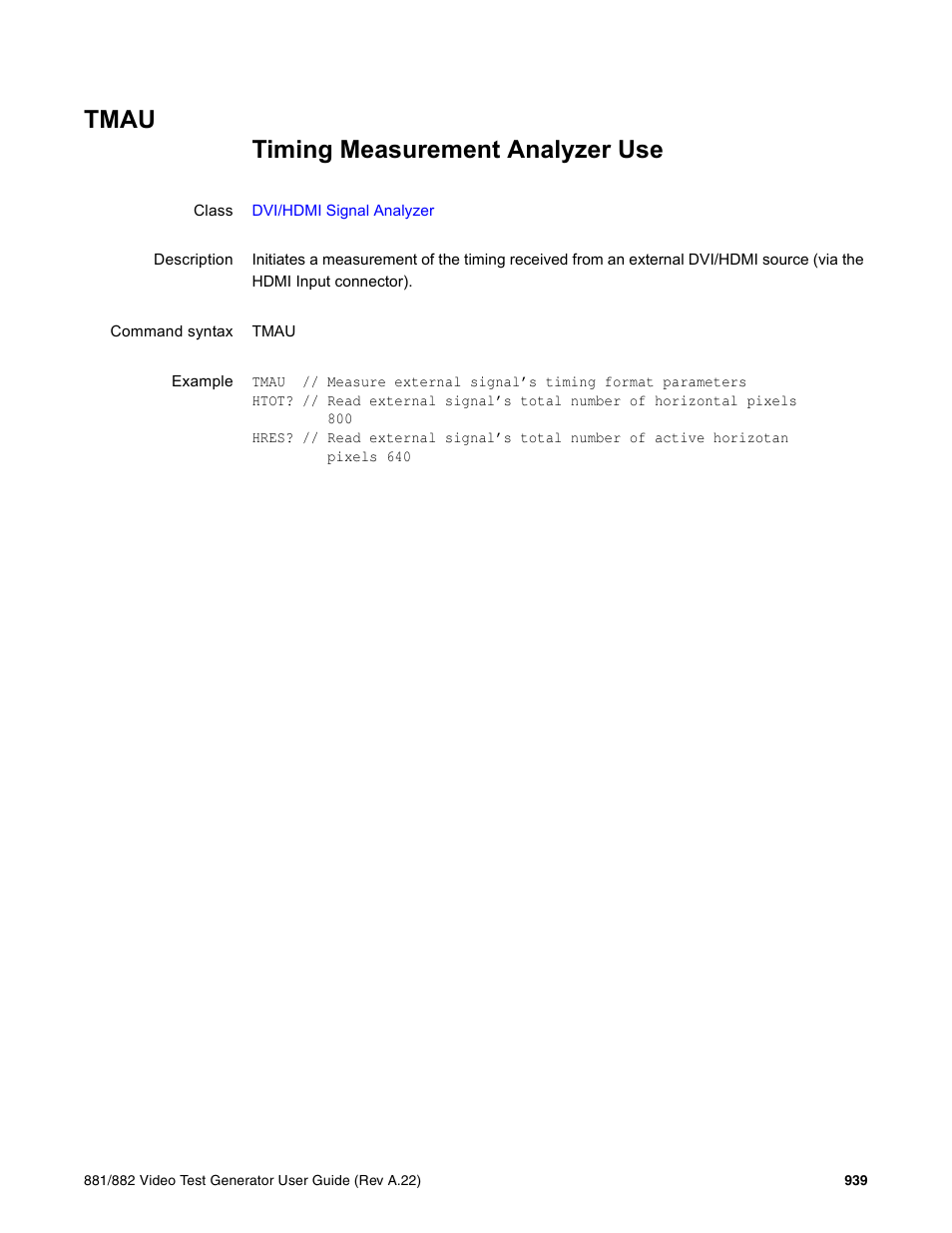 Tmau | Quantum Data 881 User Manual | Page 1055 / 1268