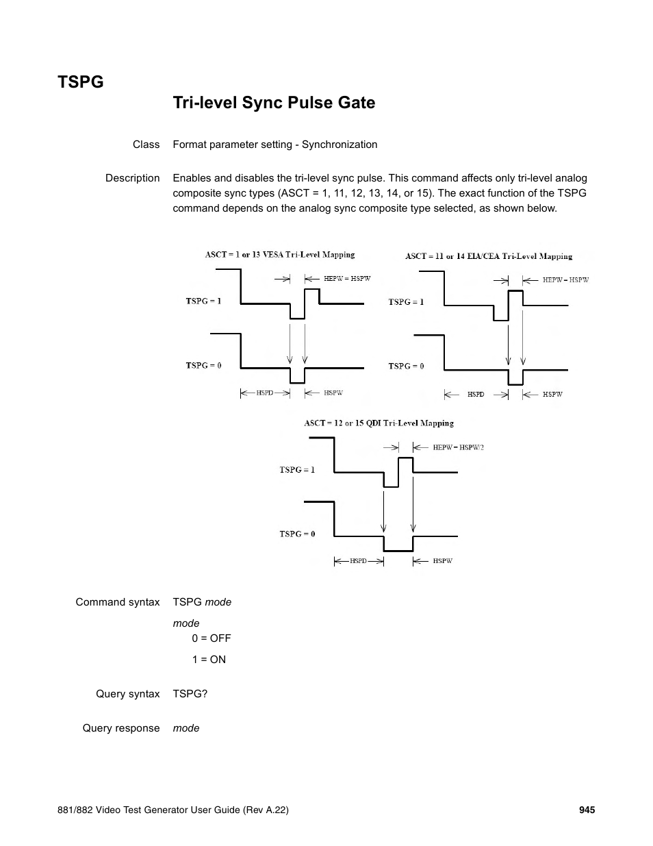 Tspg | Quantum Data 881 User Manual | Page 1061 / 1268
