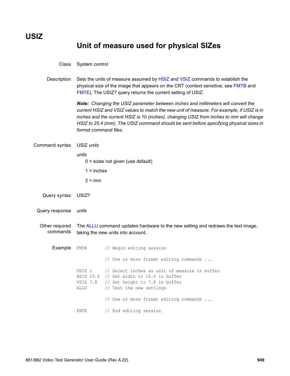Usiz | Quantum Data 881 User Manual | Page 1065 / 1268