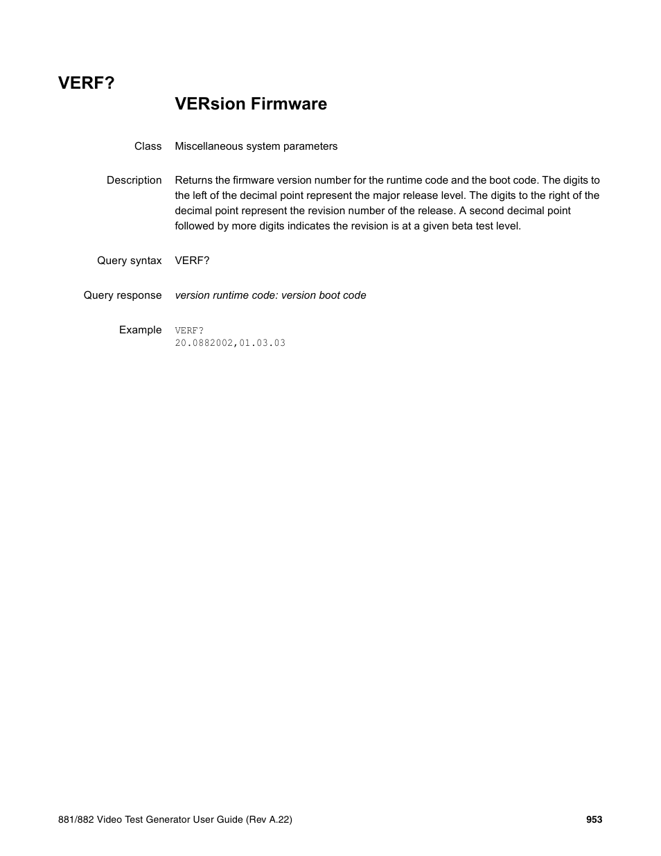 Verf | Quantum Data 881 User Manual | Page 1069 / 1268