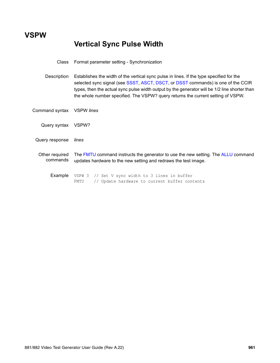 Vspw | Quantum Data 881 User Manual | Page 1077 / 1268