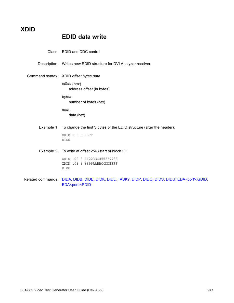 Xdid | Quantum Data 881 User Manual | Page 1093 / 1268