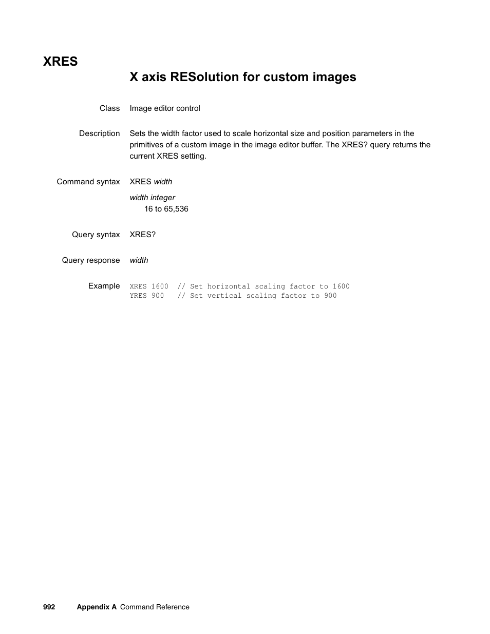 Xres | Quantum Data 881 User Manual | Page 1108 / 1268