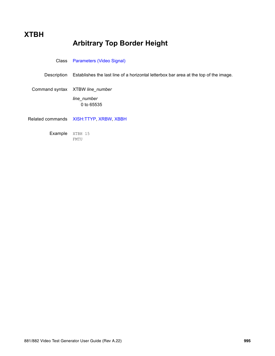 Xtbh | Quantum Data 881 User Manual | Page 1111 / 1268