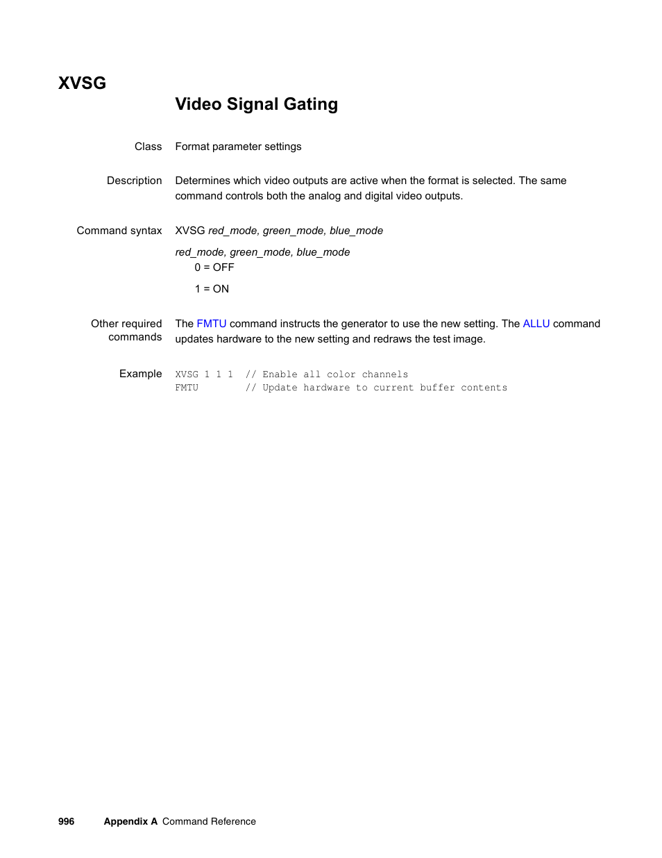 Xvsg | Quantum Data 881 User Manual | Page 1112 / 1268