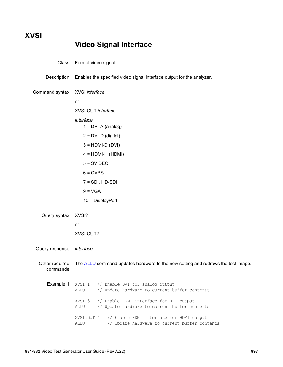 Xvsi | Quantum Data 881 User Manual | Page 1113 / 1268