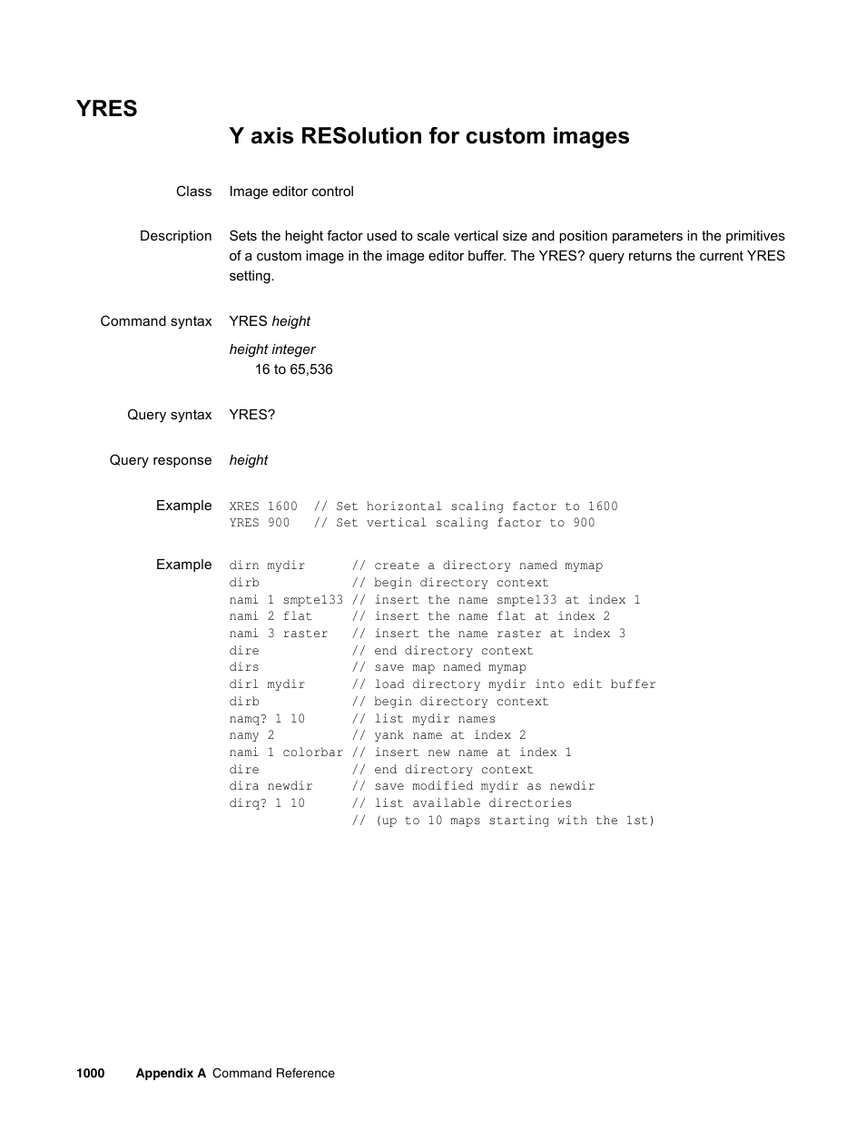 Yres, A * a * 0 0 | Quantum Data 881 User Manual | Page 1116 / 1268