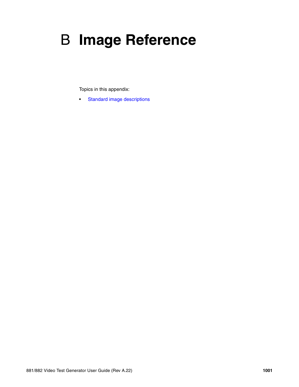 B image reference, Appendix b image reference, Appendix b | Image, Reference, Image reference, Appendix, Bimage reference | Quantum Data 881 User Manual | Page 1117 / 1268