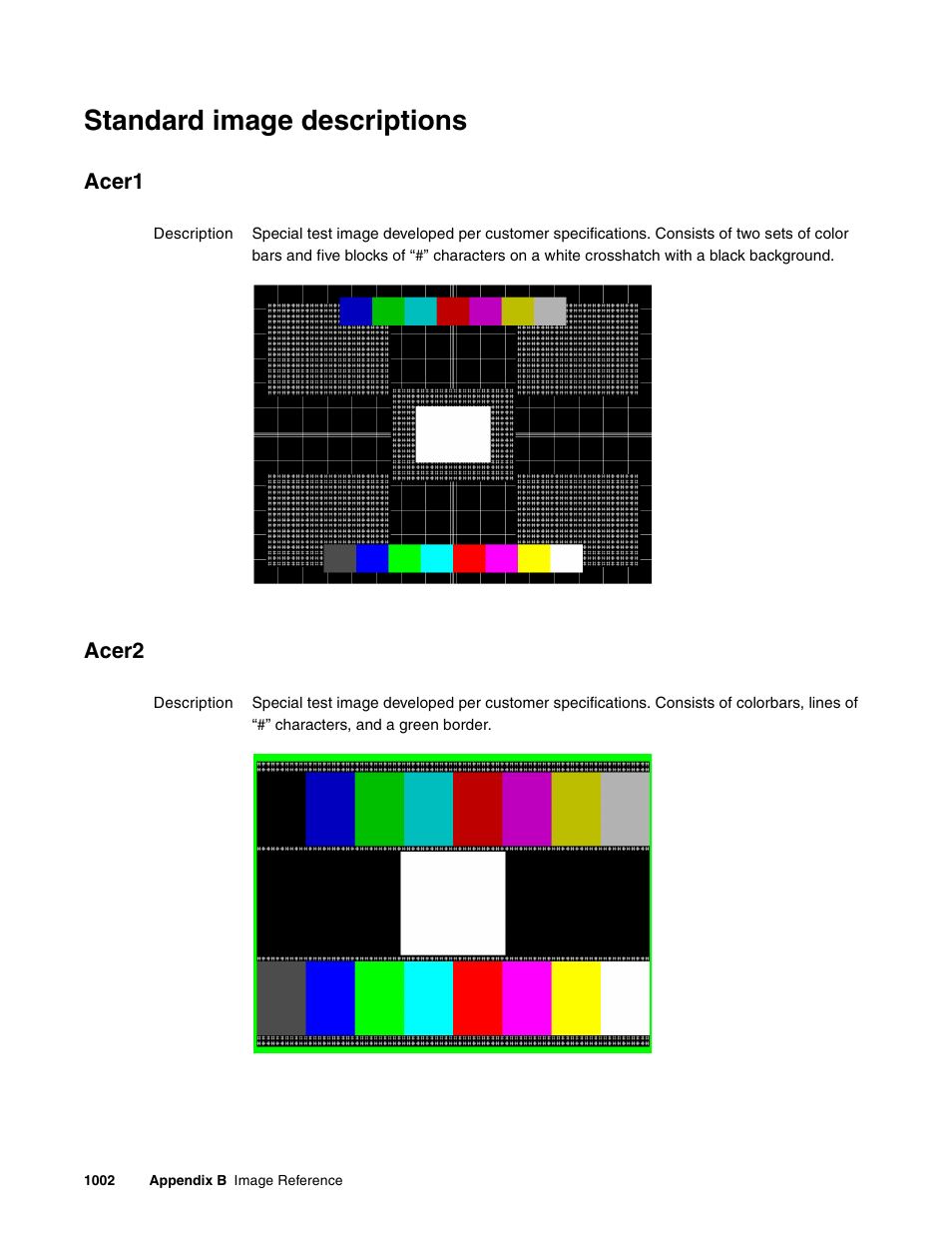 Standard image descriptions, Acer1, Acer2 | Standard image descriptions 2 | Quantum Data 881 User Manual | Page 1118 / 1268