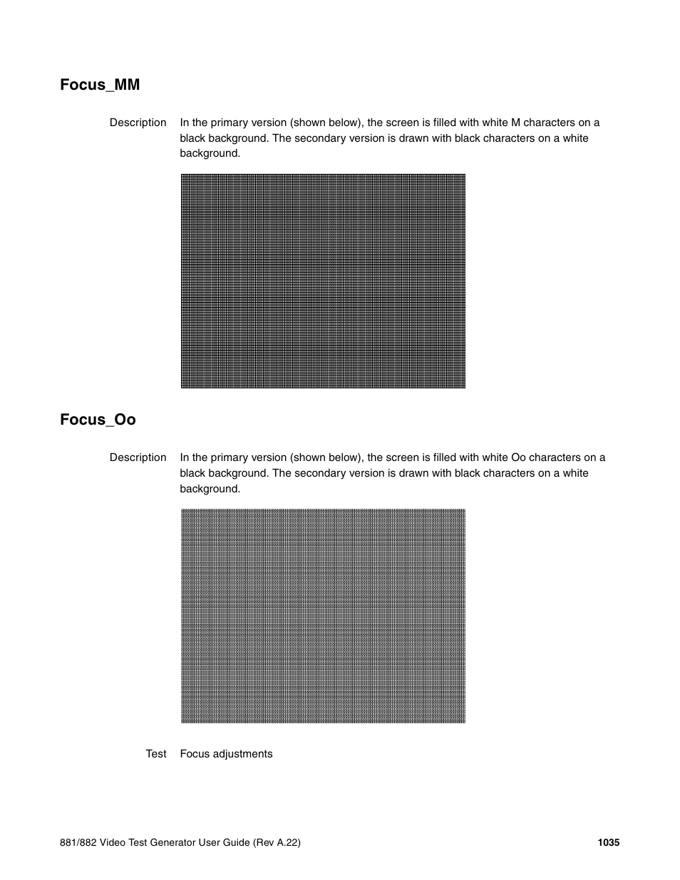 Focus_mm, Focus_oo | Quantum Data 881 User Manual | Page 1151 / 1268