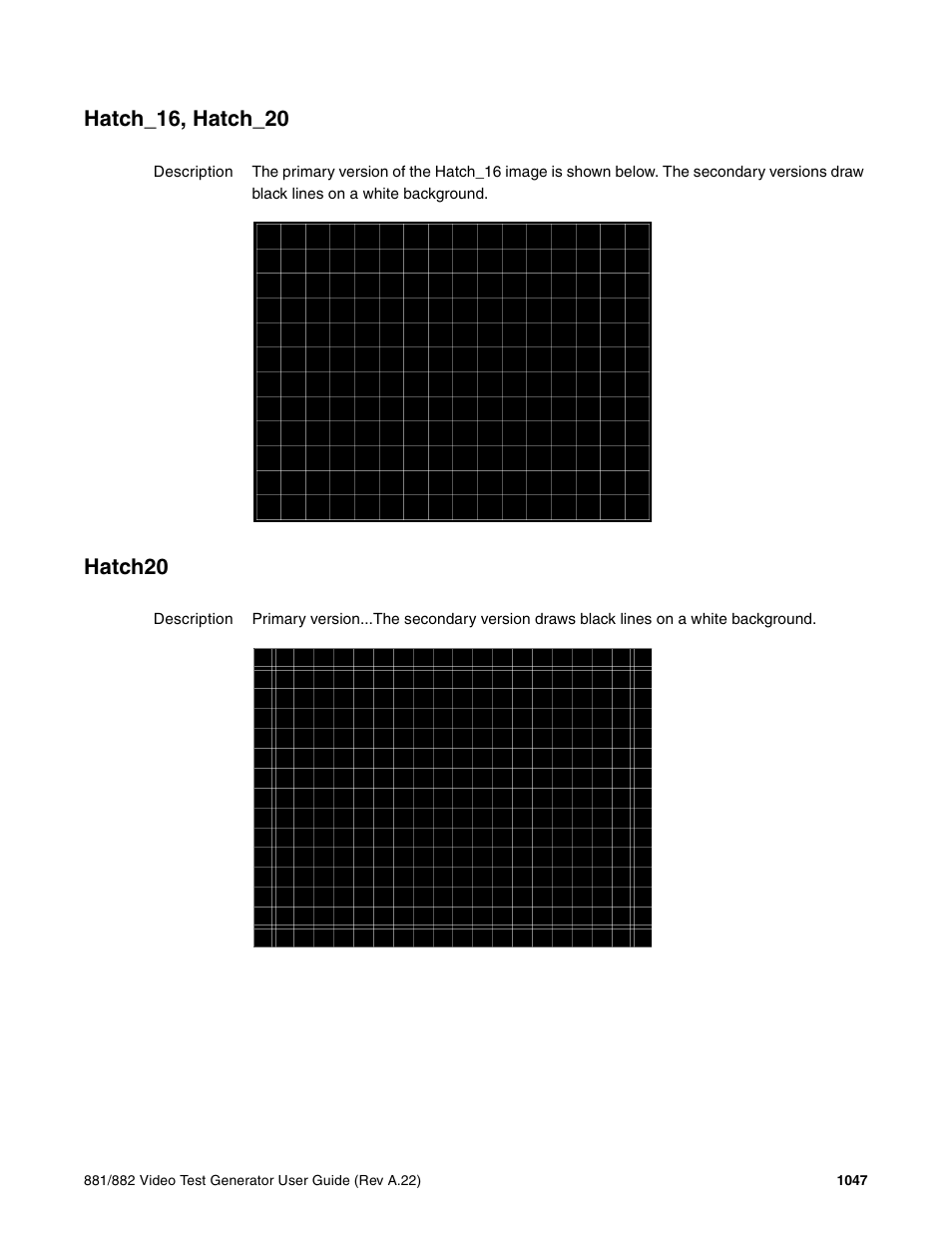 Hatch_16, hatch_20, Hatch20 | Quantum Data 881 User Manual | Page 1163 / 1268