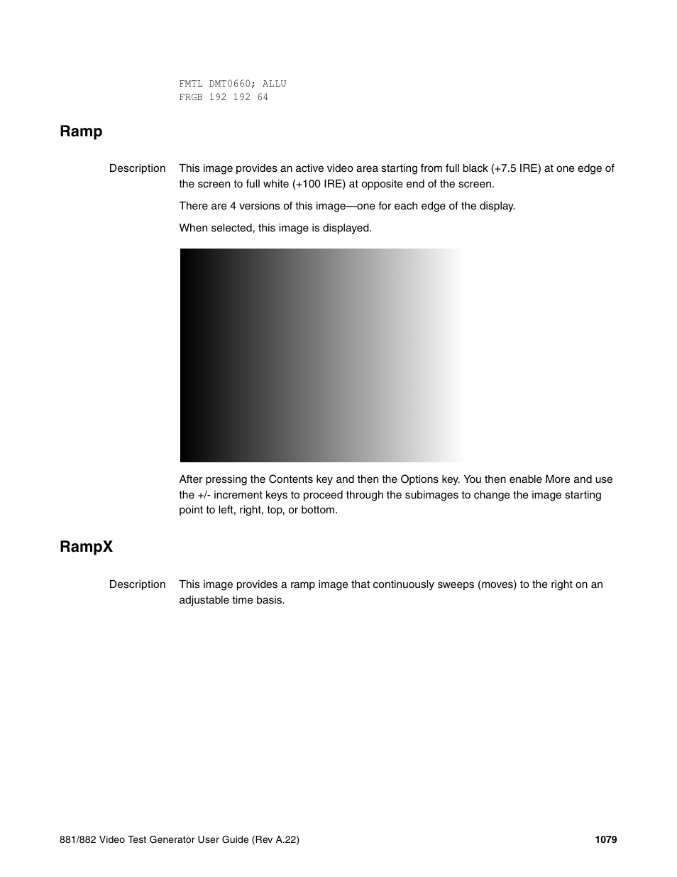 Ramp, Rampx | Quantum Data 881 User Manual | Page 1195 / 1268