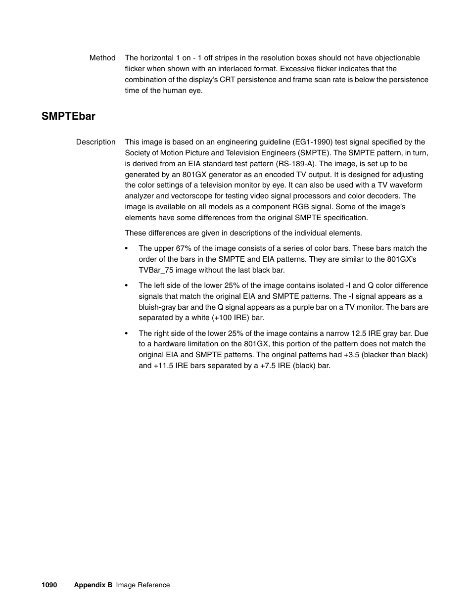 Smptebar | Quantum Data 881 User Manual | Page 1206 / 1268