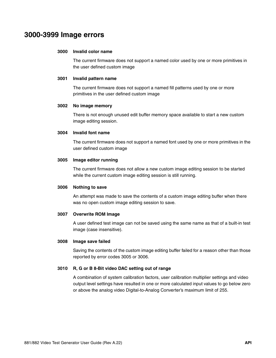 3000-3999 image errors | Quantum Data 881 User Manual | Page 1235 / 1268