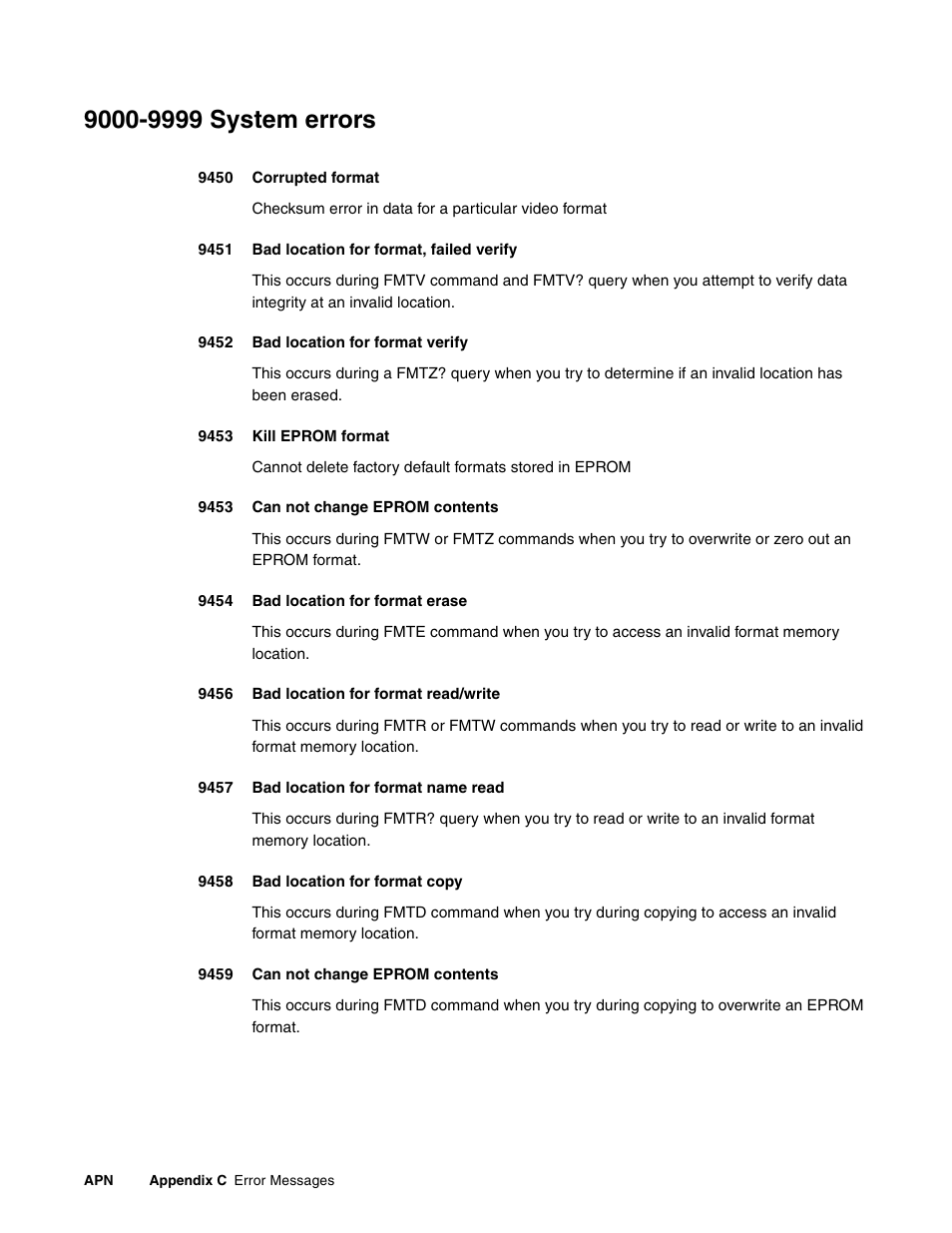 9000-9999 system errors | Quantum Data 881 User Manual | Page 1240 / 1268