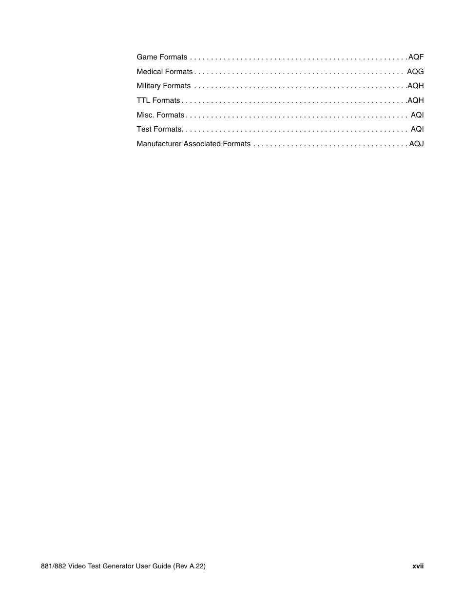 Quantum Data 881 User Manual | Page 17 / 1268