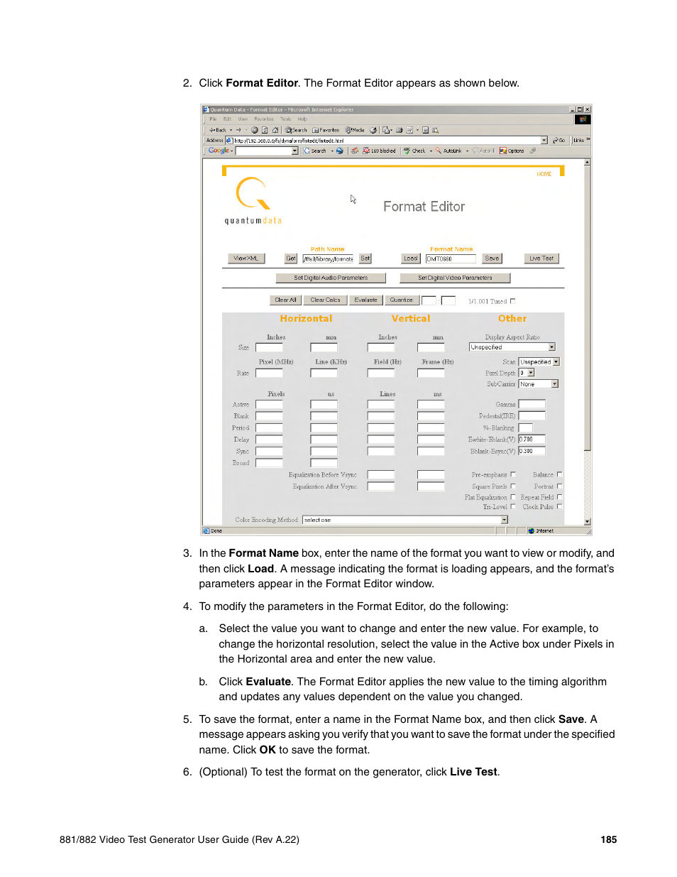 Quantum Data 881 User Manual | Page 203 / 1268